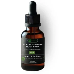 Acacia confusa root bark liquid extract in bottle