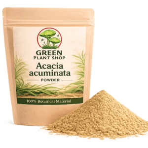 Acacia acuminata powder on wood