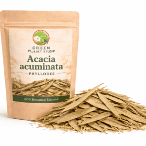 Whole Acacia acuminata phyllodes arranged as botanical reference material